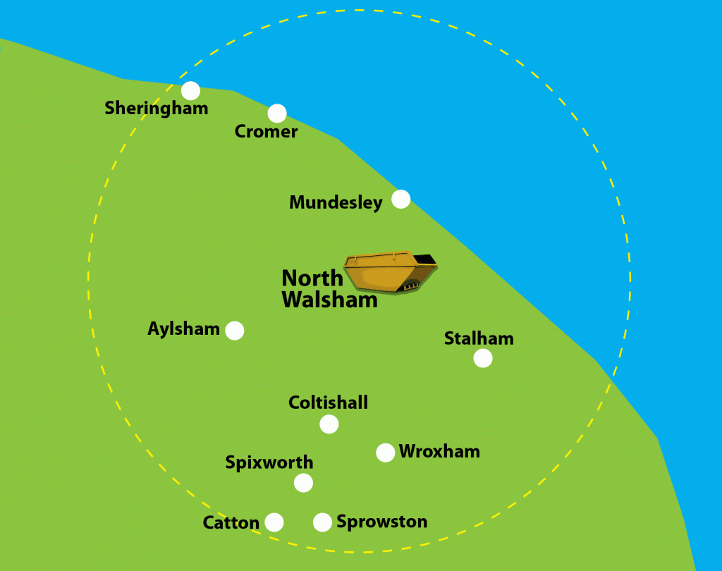 north norfolk map
